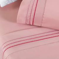 Jogo De Lençol Queen Allegra Percal 200 Fios 4 Peças - Sal Rosa - 2