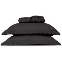 Jogo De Lençol Casal Padrão Slim Percal 200 Fios 3 Peças - Preto - 1