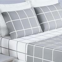 Jogo De Lençol King Micropercal 200 Fios Dustin 4 Peças - Cinza - 2