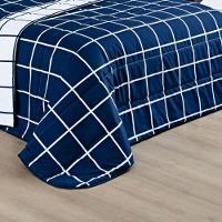 Cobre Leito Casal Dustin Micropercal 200 Fios Dupla Face 3 Peças - Marinho - 2