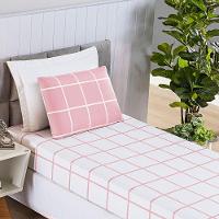 Jogo De Lençol Solteiro Micropercal 200 Fios Dustin 2 Peças - Rosa - 1