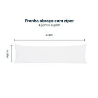 Fronhas Para Travesseiro De Corpo Slim 1,50m X 50cm 2 Unidades - Branco - 4