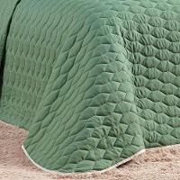 Cobre Leito King Dallas Micropercal 200 Fios Dupla Face 3 Peças - Verde - 2