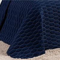 Cobre Leito Queen Dallas Micropercal 200 Fios Dupla Face 3 Peças - Azul Marinho - 2