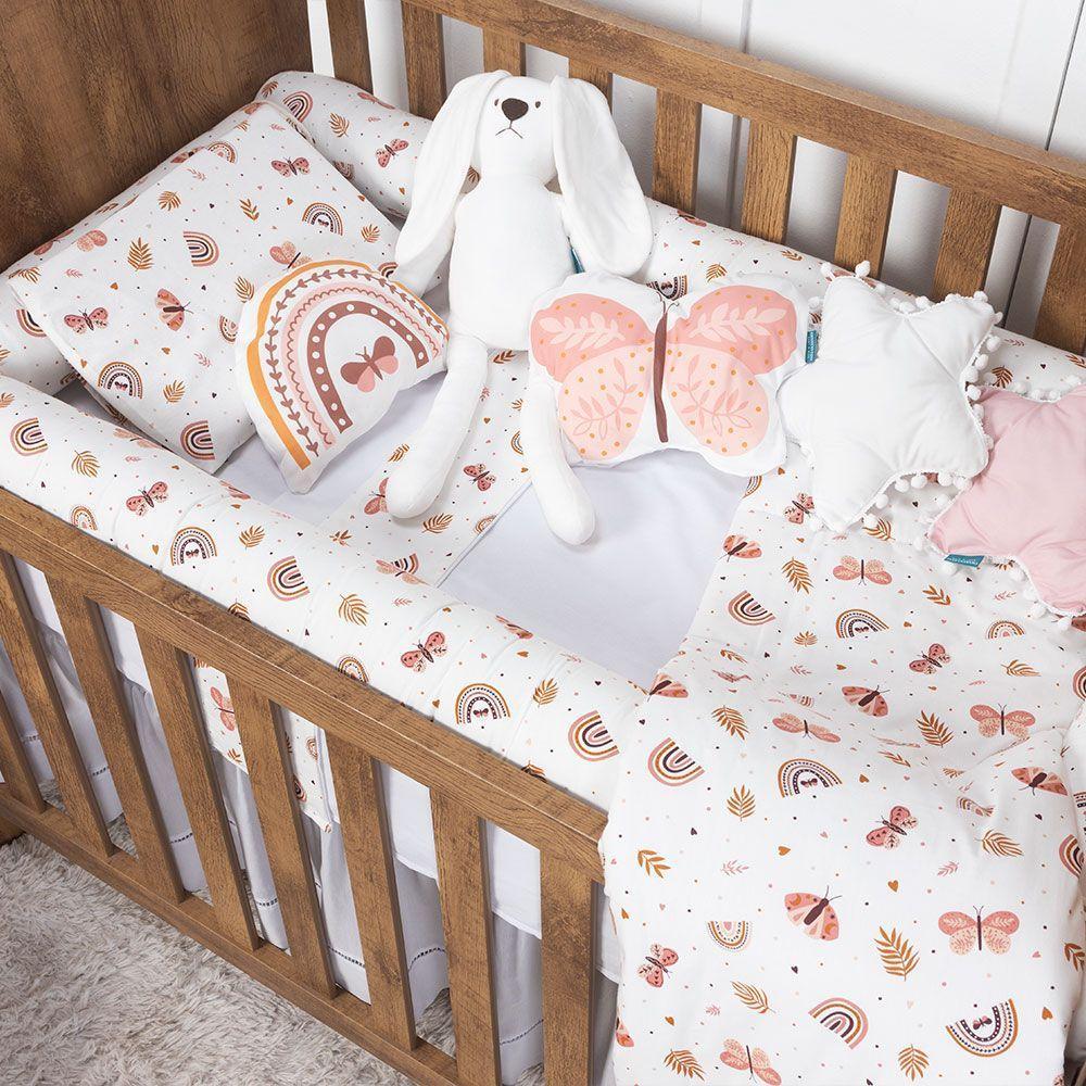 Jogo De Lençol Para Berço Americano 100% Algodão 3 Peças - Hippie Chic - 2