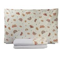 Jogo De Lençol Para Berço Americano 100% Algodão 3 Peças - Hippie Chic - 1