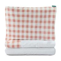 Jogo De Lençol Para Berço Americano 100% Algodão 3 Peças - Xadrez Rose - 1