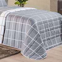 Cobre Leito Solteiro Dustin Micropercal 200 Fios Dupla Face 2 Peças - Cinza - 2