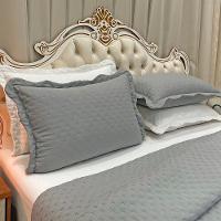 Cobre Leito Queen Bold Dupla Face 300 Fios 3 Peças - Chumbo - 2