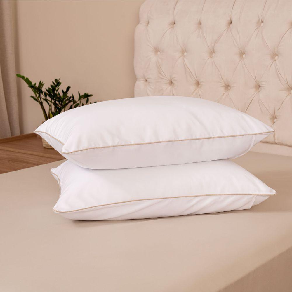 Kit Fronhas Linea Percal 200 Fios 50cm X 70cm 2 Peças - Bege - 3