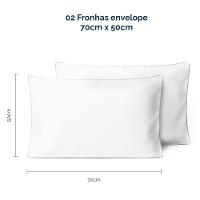 Kit Fronhas Linea Percal 200 Fios 50cm X 70cm 2 Peças - Bege - 2