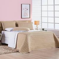 Cobre Leito King Petit Poa Micropercal 200 Fios Dupla Face 3 Peças - Caqui - 3