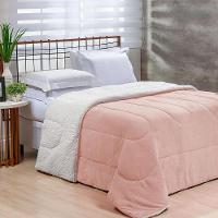Edredom Queen Coberdrom Noruega Sherpa-mantinha 1 Peça - Rosa - 3