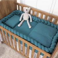 Trança Protetora Para Berço E Cama Percal 200 Fios Liso - Azul Petróleo - 2