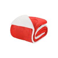 Edredom Solteiro Coberdrom Noruega Sherpa-mantinha 1 Peça - Vermelho - 1