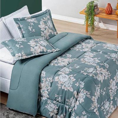Edredom Queen Dupla Face Avere 200 Fios Estampado 3 Peças Cor Primavera