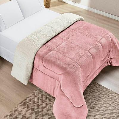 Edredom King Coberdrom Sherpa-mantinha Everest 1 Peça - Rosa Secreto