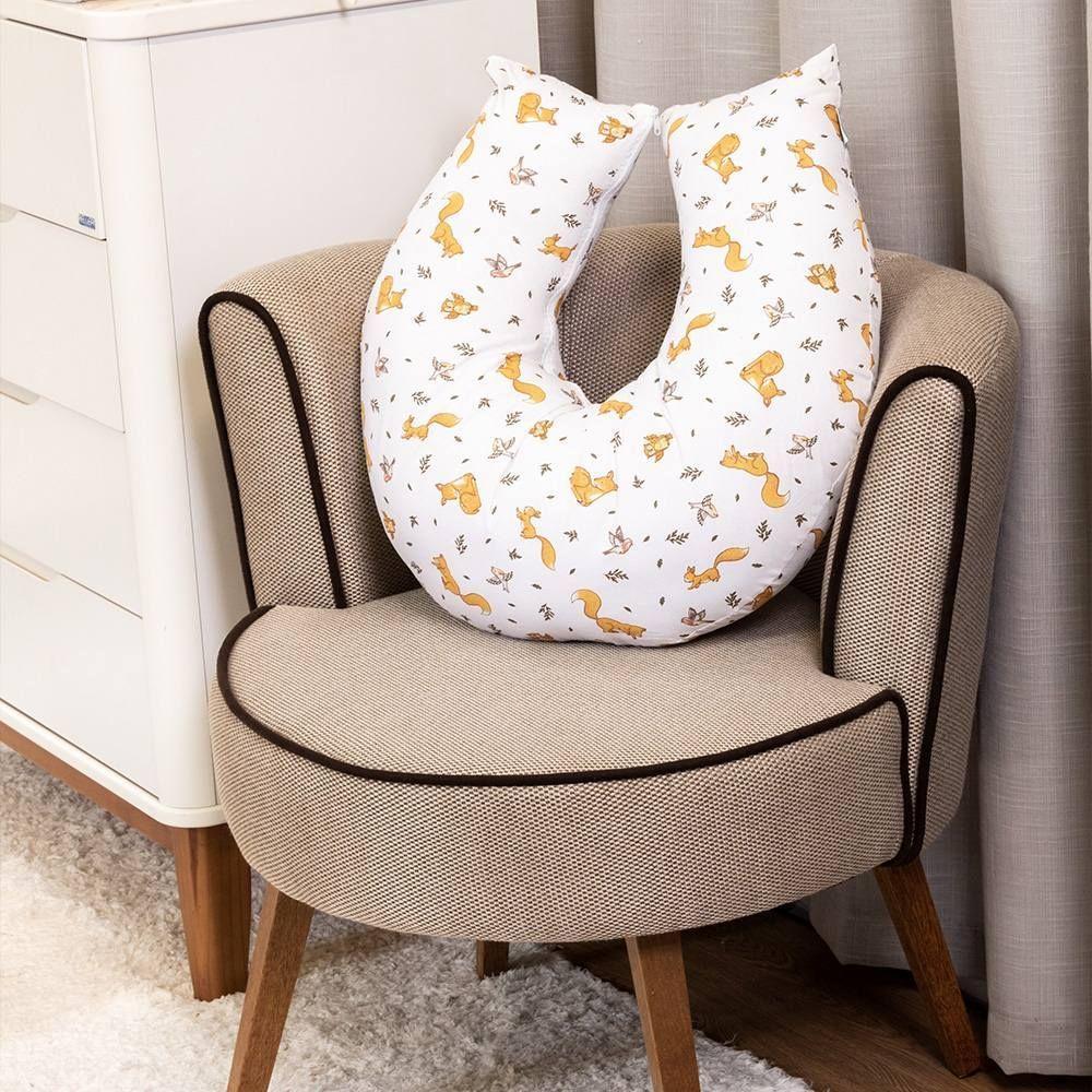 Almofada De Amamentação Baby Percal 200 Fios Algodão - Raposinha - 2