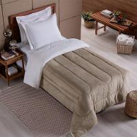 Edredom Solteiro Coberdrom Noruega Sherpa-mantinha 1 Peça - Bege - 2