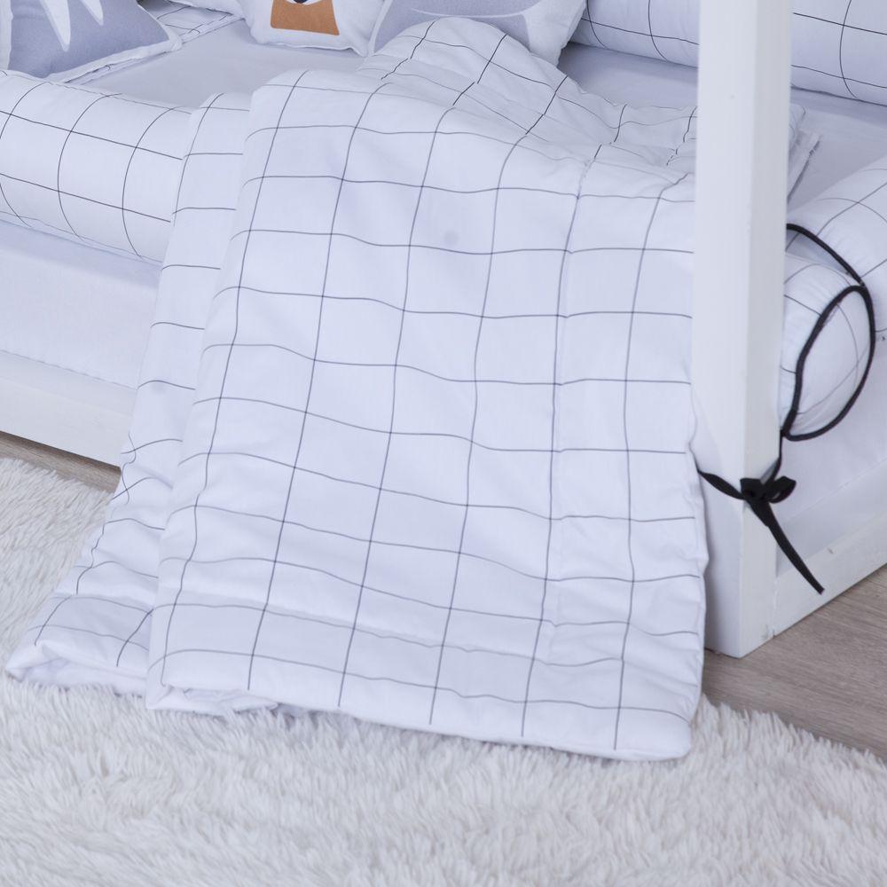 Edredom Para Berço Percal 200 Fios 100% Algodão 1 Peça - Grid - 2