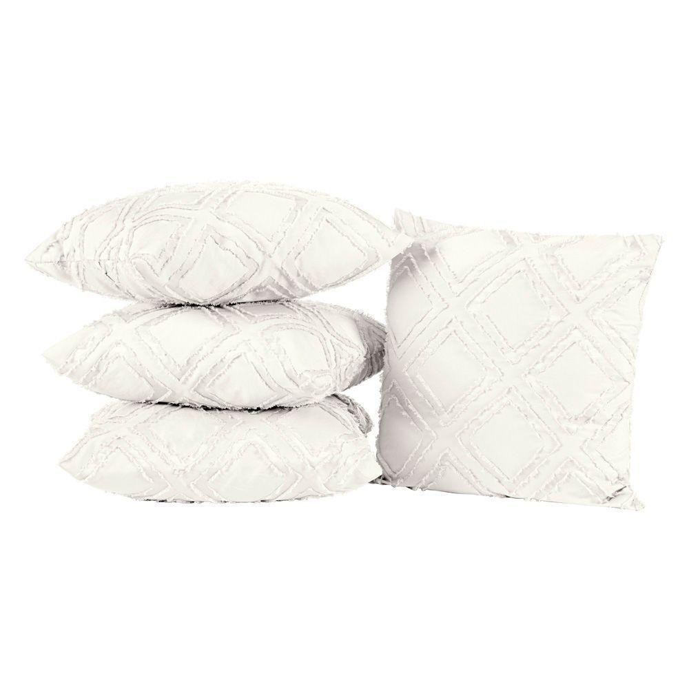 Kit 04 Almofadas Cheias Aveline 45cm X 45cm - Off White - 1