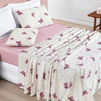 Jogo De Lençol King Avere 200 Fios Estampado 4 Peças Cor Borboletas - 1