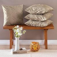 Kit 04 Almofadas Cheias Aveline 45cm X 45cm - Caqui - 2