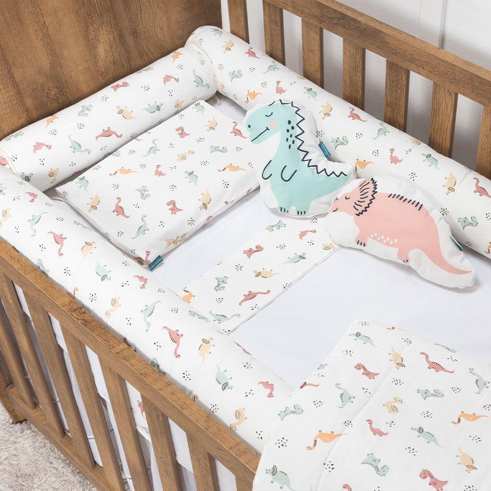 Jogo De Lençol Para Berço Americano 100% Algodão 3 Peças - Dinossauros - 2