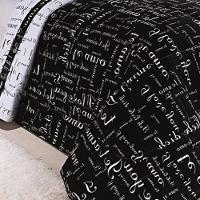 Edredom Queen Te Amo Dupla Face 150 Fios Algodão 5 Peças - Preto-branco - 2