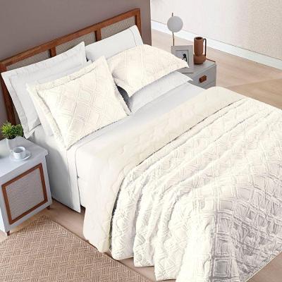 Cobre Leito King Aveline Micropercal 300 Fios 3 Peças - Off White