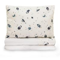 Jogo De Lençol Para Berço Americano 100% Algodão 3 Peças - Space - 1