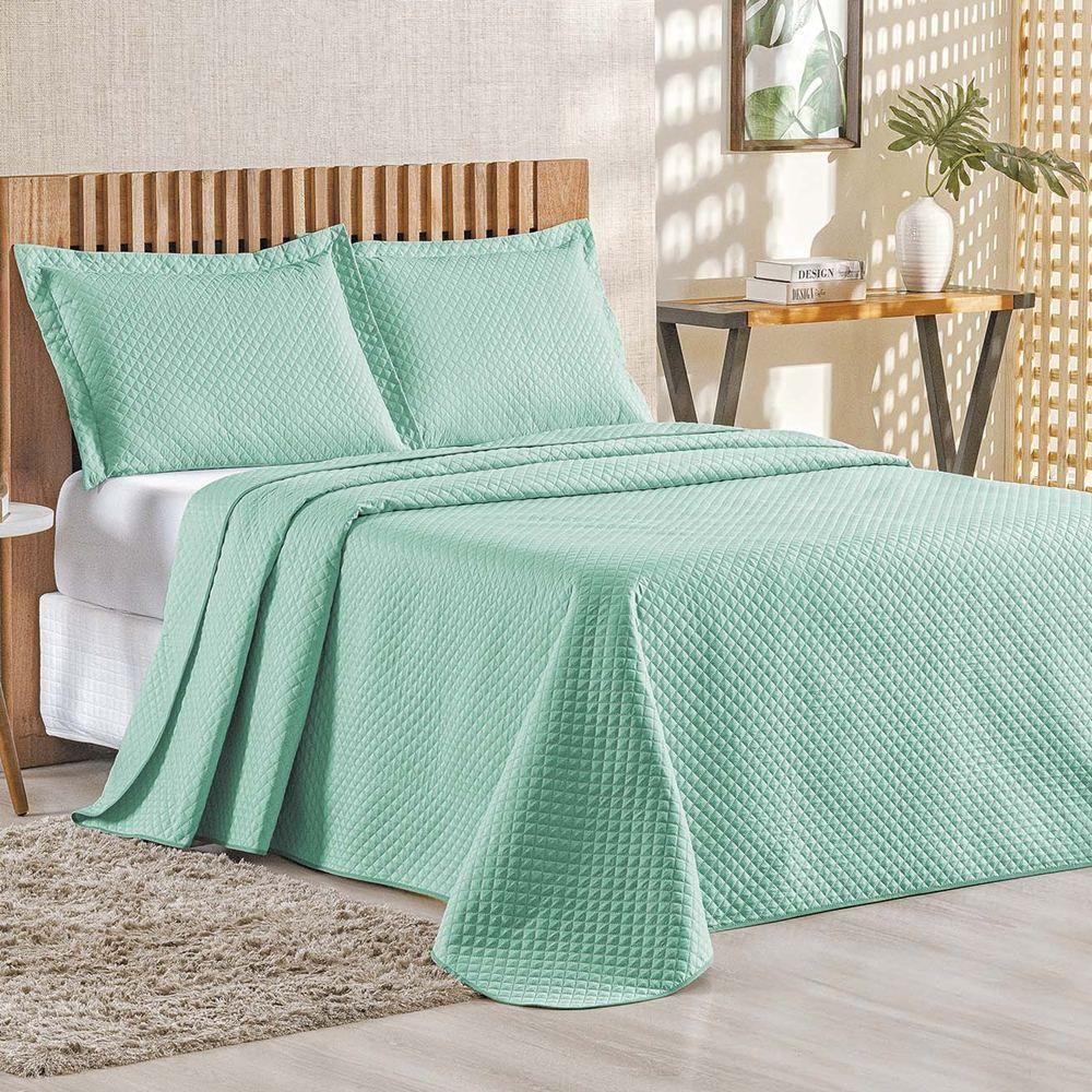 Cobre Leito Queen Bouti Mavie Geométrico 180 Fios 3 Peças - Tifany - 1