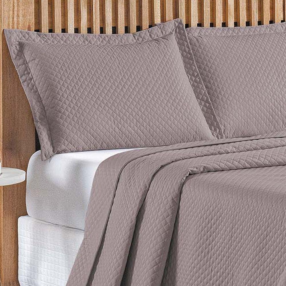 Cobre Leito Queen Bouti Mavie Geométrico 180 Fios 3 Peças - Lavanda - 2