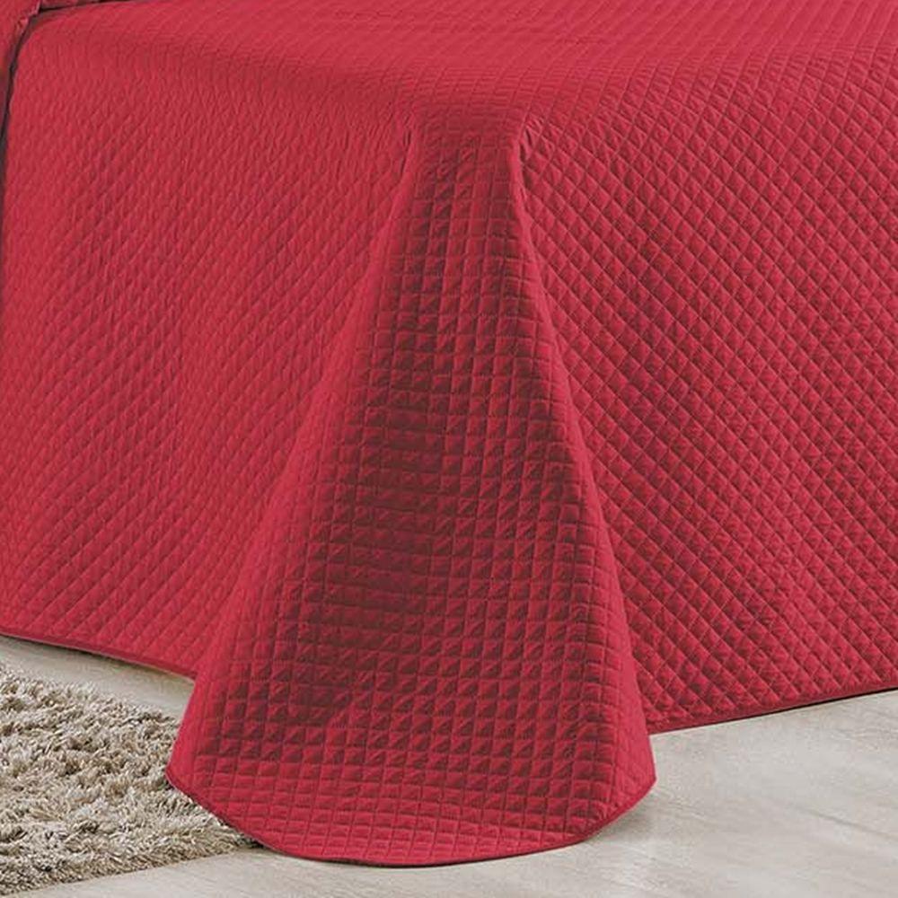 Cobre Leito Queen Bouti Mavie Geométrico 180 Fios 3 Peças - Vermelho - 3