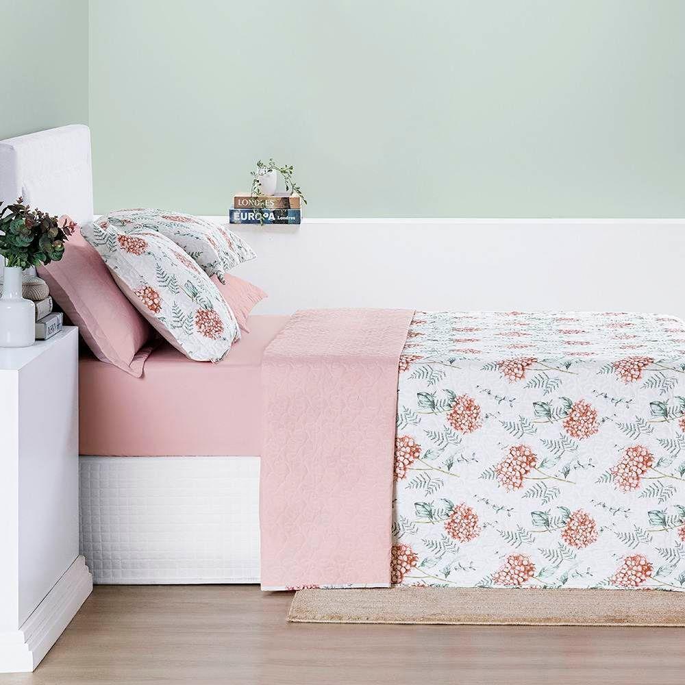 Cobre Leito Queen Cotton Select Dupla Face 200 Fios 3 Peças - Hortência - 4