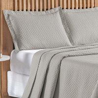 Cobre Leito Queen Bouti Mavie Geométrico 180 Fios 3 Peças - Cinza - 2