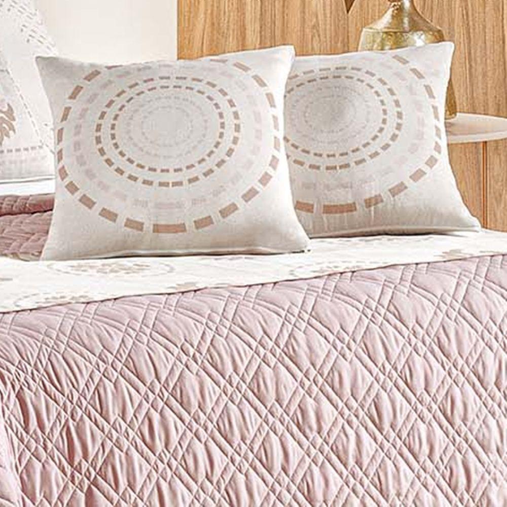 Kit Cobre Leito King Turin Com Almofadas E Peseira 180 Fios 10 Peças - Rose - 2