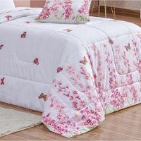 Edredom Solteiro Craft Percal 200 Fios 100% Algodão 3 Peças - Borboletas - 2