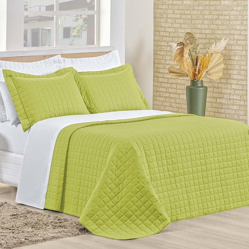 Cobre Leito Queen Montreal Algodão 150 Fios 3 Peças - Pistache - 1