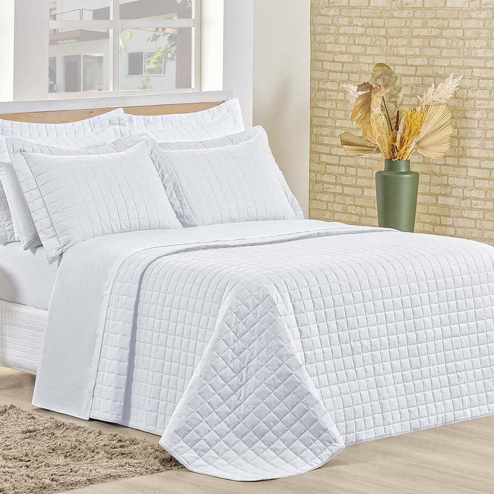 Cobre Leito King Montreal Algodão 150 Fios 3 Peças - Branco - 1