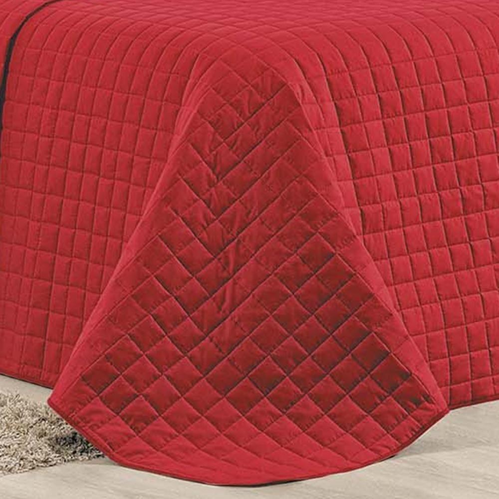 Cobre Leito Queen Montreal Algodão 150 Fios 3 Peças - Vermelho - 2