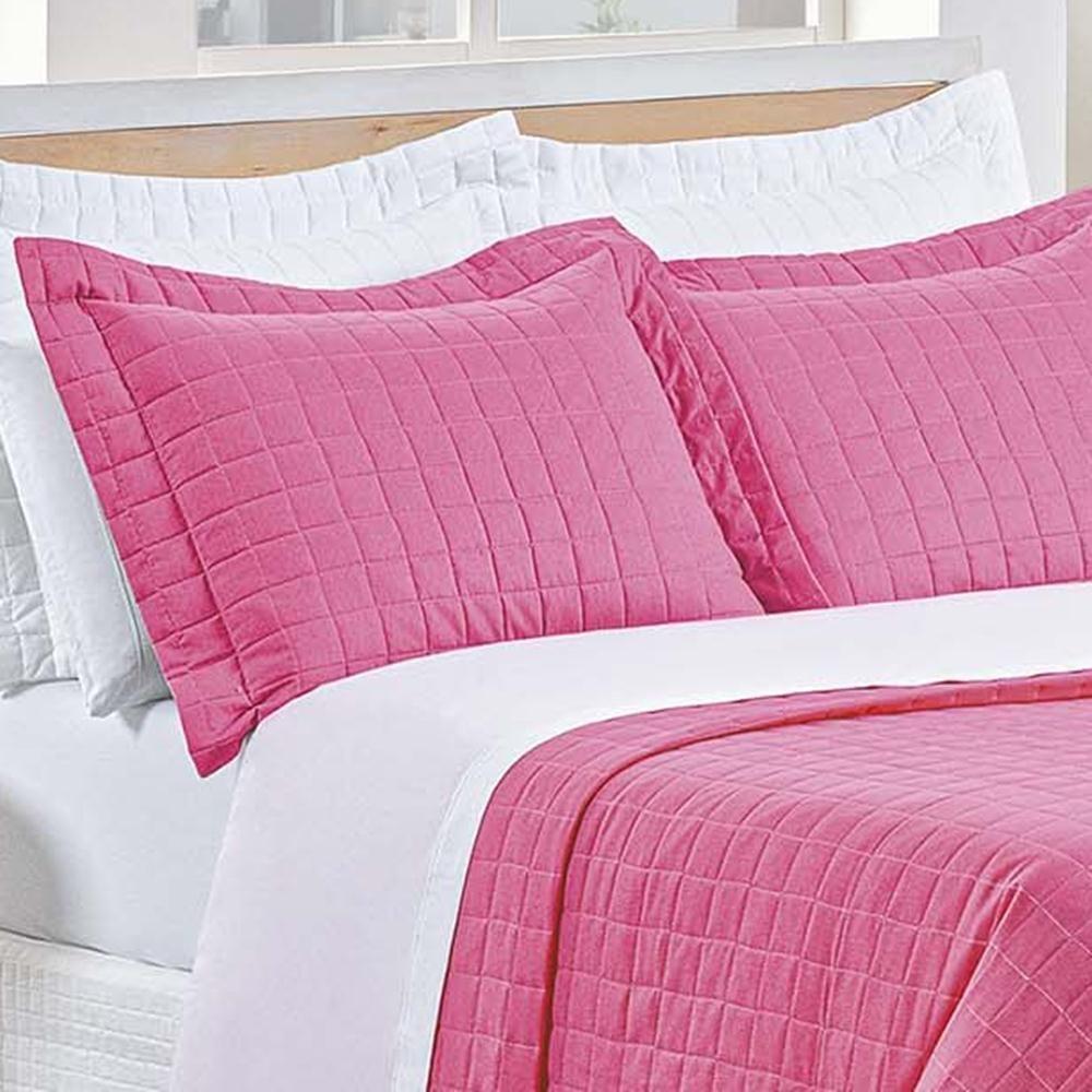 Cobre Leito Queen Montreal Algodão 150 Fios 3 Peças - Pink - 2