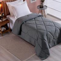 Edredom Solteiro Unique Dupla Face 200 Fios 1 Peça - Grafite - 3