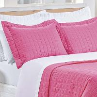 Cobre Leito Casal Padrão Montreal Algodão 150 Fios 3 Peças - Pink - 2