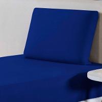 Jogo De Lençol Solteiro Malha 100% Algodão 2 Peças - Azul Royal - 2