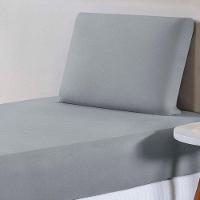 Jogo De Lençol Solteiro Malha 100% Algodão 2 Peças - Cinza - 2