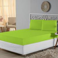 Jogo De Lençol Casal Padrão Malha 100% Algodão 3 Peças - Pistache - 2