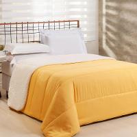 Edredom Queen Coberdrom Flupy Percal-sherpa 1 Peça - Amarelo - 1