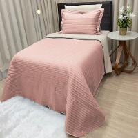 Cobre Leito Solteiro Dual Micropercal 200 Fios Dupla Face 2 Peças - Rose - 1