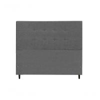 Cabeceira Maveric Estofada Com Botão De Tecido Para Cama Box Casal King Size 195cm Chumbo - - 1
